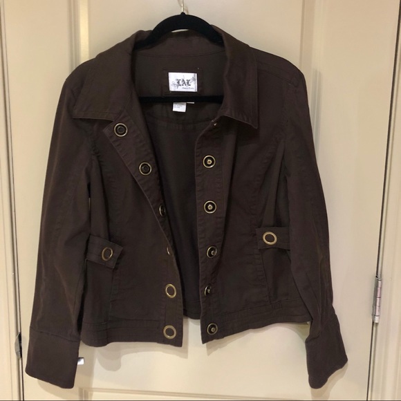 Brown Live a Little Utility Jacket - Picture 3 of 5